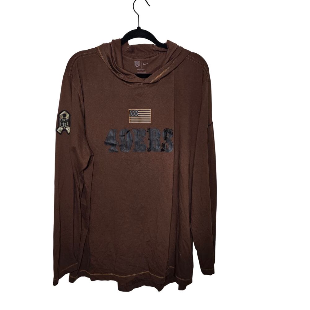 2023 San Francisco 49ers Nike Authentic Salute to Service Hoodie Shirt Mens XXL